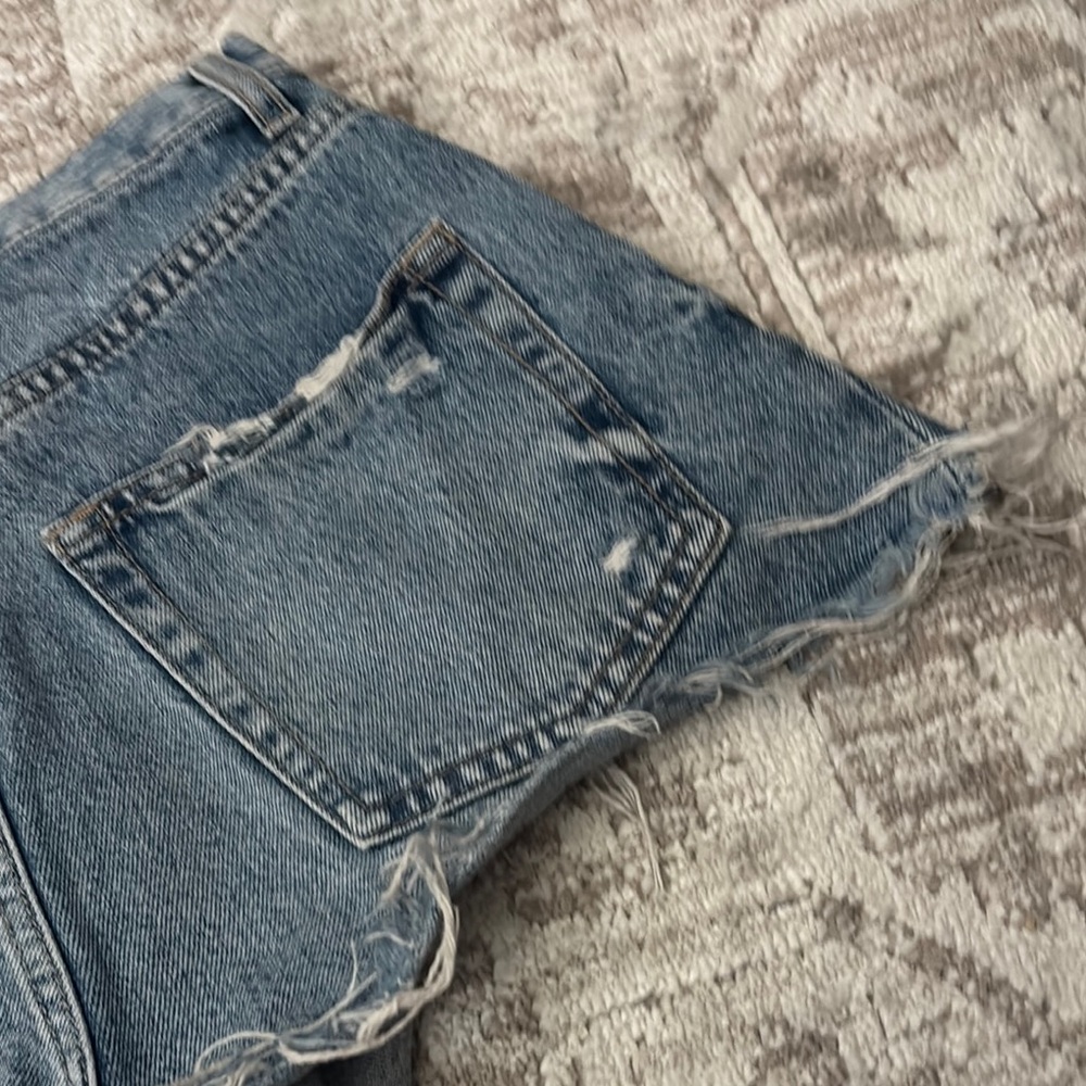 Zara Distressed Blue Jean Shorts - Picture 12 of 15
